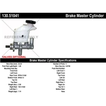 Order New Master Cylinder by CENTRIC PARTS - 130.51041 For Your Vehicle
