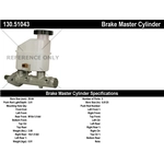 Order New Master Cylinder by CENTRIC PARTS - 130.51043 For Your Vehicle