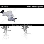 Order New Master Cylinder by CENTRIC PARTS - 130.51056 For Your Vehicle
