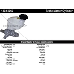 Order New Master Cylinder by CENTRIC PARTS - 130.51060 For Your Vehicle