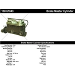 Order New Master Cylinder by CENTRIC PARTS - 130.61043 For Your Vehicle