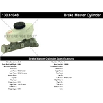 Order New Master Cylinder by CENTRIC PARTS - 130.61048 For Your Vehicle