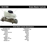 Order New Master Cylinder by CENTRIC PARTS - 130.61090 For Your Vehicle