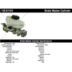 Order New Master Cylinder by CENTRIC PARTS - 130.61103 For Your Vehicle
