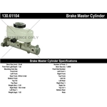 Order New Master Cylinder by CENTRIC PARTS - 130.61104 For Your Vehicle
