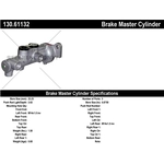 Order New Master Cylinder by CENTRIC PARTS - 130.61132 For Your Vehicle