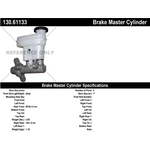 Order New Master Cylinder by CENTRIC PARTS - 130.61133 For Your Vehicle