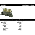 Order New Master Cylinder by CENTRIC PARTS - 130.62011 For Your Vehicle