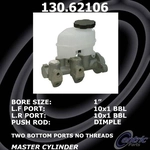 Order New Master Cylinder by CENTRIC PARTS - 130.62106 For Your Vehicle