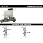 Order New Master Cylinder by CENTRIC PARTS - 130.62111 For Your Vehicle