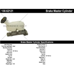 Order New Master Cylinder by CENTRIC PARTS - 130.62121 For Your Vehicle