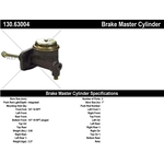 Order New Master Cylinder by CENTRIC PARTS - 130.63004 For Your Vehicle