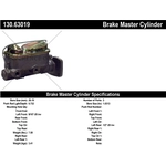 Order New Master Cylinder by CENTRIC PARTS - 130.63019 For Your Vehicle