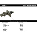 Order New Master Cylinder by CENTRIC PARTS - 130.63057 For Your Vehicle