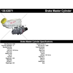 Order New Master Cylinder by CENTRIC PARTS - 130.63071 For Your Vehicle