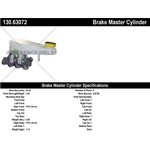 Order New Master Cylinder by CENTRIC PARTS - 130.63072 For Your Vehicle