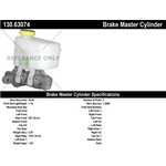 Order New Master Cylinder by CENTRIC PARTS - 130.63074 For Your Vehicle