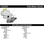 Order New Master Cylinder by CENTRIC PARTS - 130.63076 For Your Vehicle