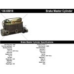 Order New Master Cylinder by CENTRIC PARTS - 130.65018 For Your Vehicle