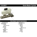 Order New Master Cylinder by CENTRIC PARTS - 130.65037 For Your Vehicle