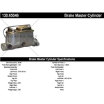 Order New Master Cylinder by CENTRIC PARTS - 130.65046 For Your Vehicle