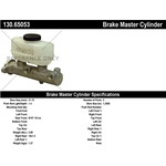 Order New Master Cylinder by CENTRIC PARTS - 130.65053 For Your Vehicle