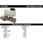 Order New Master Cylinder by CENTRIC PARTS - 130.65062 For Your Vehicle