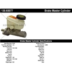 Order New Master Cylinder by CENTRIC PARTS - 130.65077 For Your Vehicle