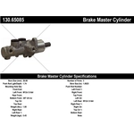 Order New Master Cylinder by CENTRIC PARTS - 130.65085 For Your Vehicle