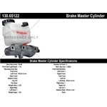 Order New Master Cylinder by CENTRIC PARTS - 130.65122 For Your Vehicle