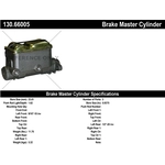 Order New Master Cylinder by CENTRIC PARTS - 130.66005 For Your Vehicle
