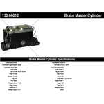 Order New Master Cylinder by CENTRIC PARTS - 130.66012 For Your Vehicle