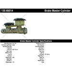 Order New Master Cylinder by CENTRIC PARTS - 130.66014 For Your Vehicle
