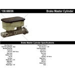 Order New Master Cylinder by CENTRIC PARTS - 130.66036 For Your Vehicle