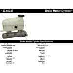 Order New Master Cylinder by CENTRIC PARTS - 130.66047 For Your Vehicle