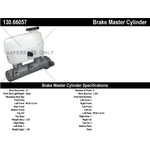 Order New Master Cylinder by CENTRIC PARTS - 130.66057 For Your Vehicle