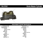 Order New Master Cylinder by CENTRIC PARTS - 130.67001 For Your Vehicle