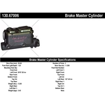 Order New Master Cylinder by CENTRIC PARTS - 130.67006 For Your Vehicle