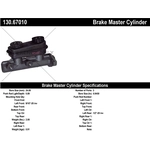Order New Master Cylinder by CENTRIC PARTS - 130.67010 For Your Vehicle