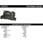 Order New Master Cylinder by CENTRIC PARTS - 130.67012 For Your Vehicle