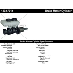 Order New Master Cylinder by CENTRIC PARTS - 130.67014 For Your Vehicle