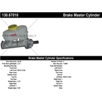 Order New Master Cylinder by CENTRIC PARTS - 130.67018 For Your Vehicle