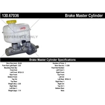 Order New Master Cylinder by CENTRIC PARTS - 130.67036 For Your Vehicle