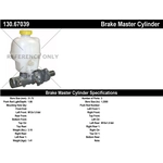 Order New Master Cylinder by CENTRIC PARTS - 130.67039 For Your Vehicle