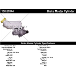 Order New Master Cylinder by CENTRIC PARTS - 130.67044 For Your Vehicle