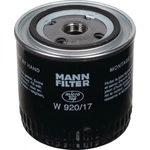 Order MANN-FILTER - W920/17 - Oil Filter For Your Vehicle