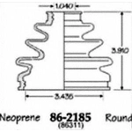 Order Ensemble de Soufflet de Joint Homocinétique extérieur by EMPI - 86-2185D For Your Vehicle