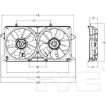 Order Radiator And Condenser Fan Assembly by TYC - 624050 For Your Vehicle