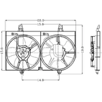 Order Radiator Fan Assembly by GLOBAL PARTS DISTRIBUTORS - 2811494 For Your Vehicle