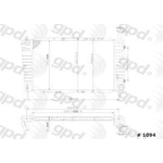 Order Radiator by GLOBAL PARTS DISTRIBUTORS - 1094C For Your Vehicle
